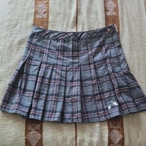Beetlejuice Hugh Waisted Plaid Pleated Skirt